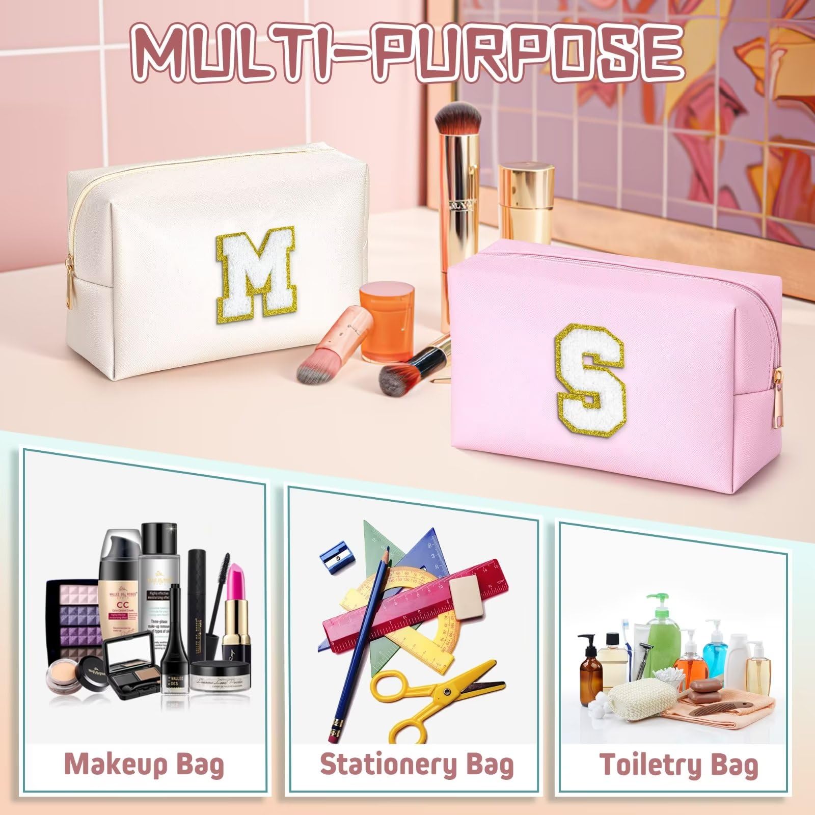 TOPEAST Toiletries and cosmetics bag helps organize face wash, toothbrush, and more