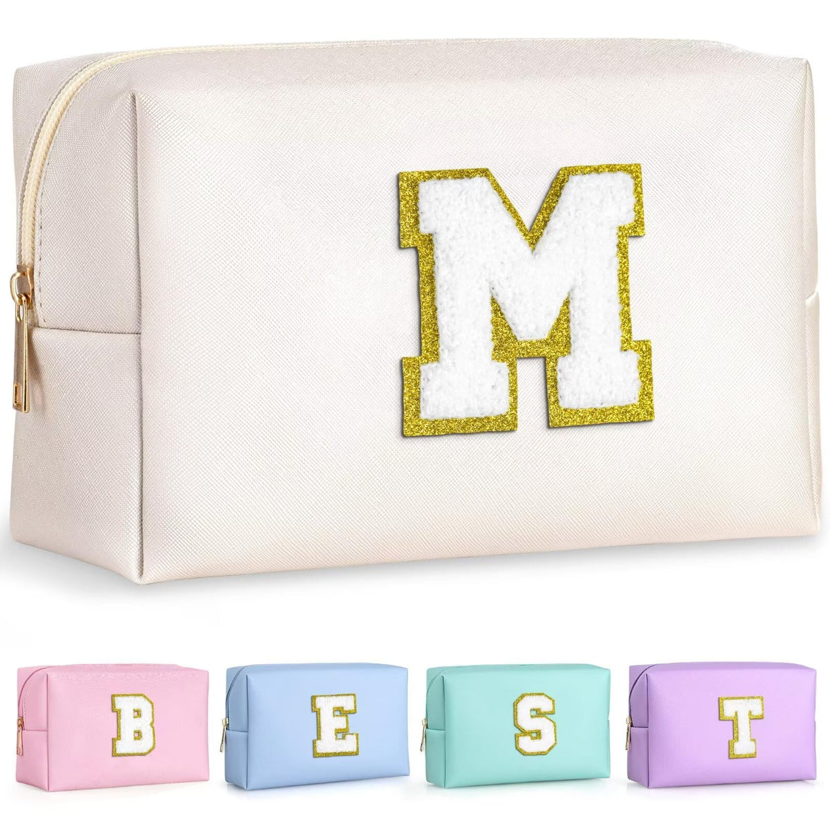 TOPEAST monogram patch close-up highlighting personalized style