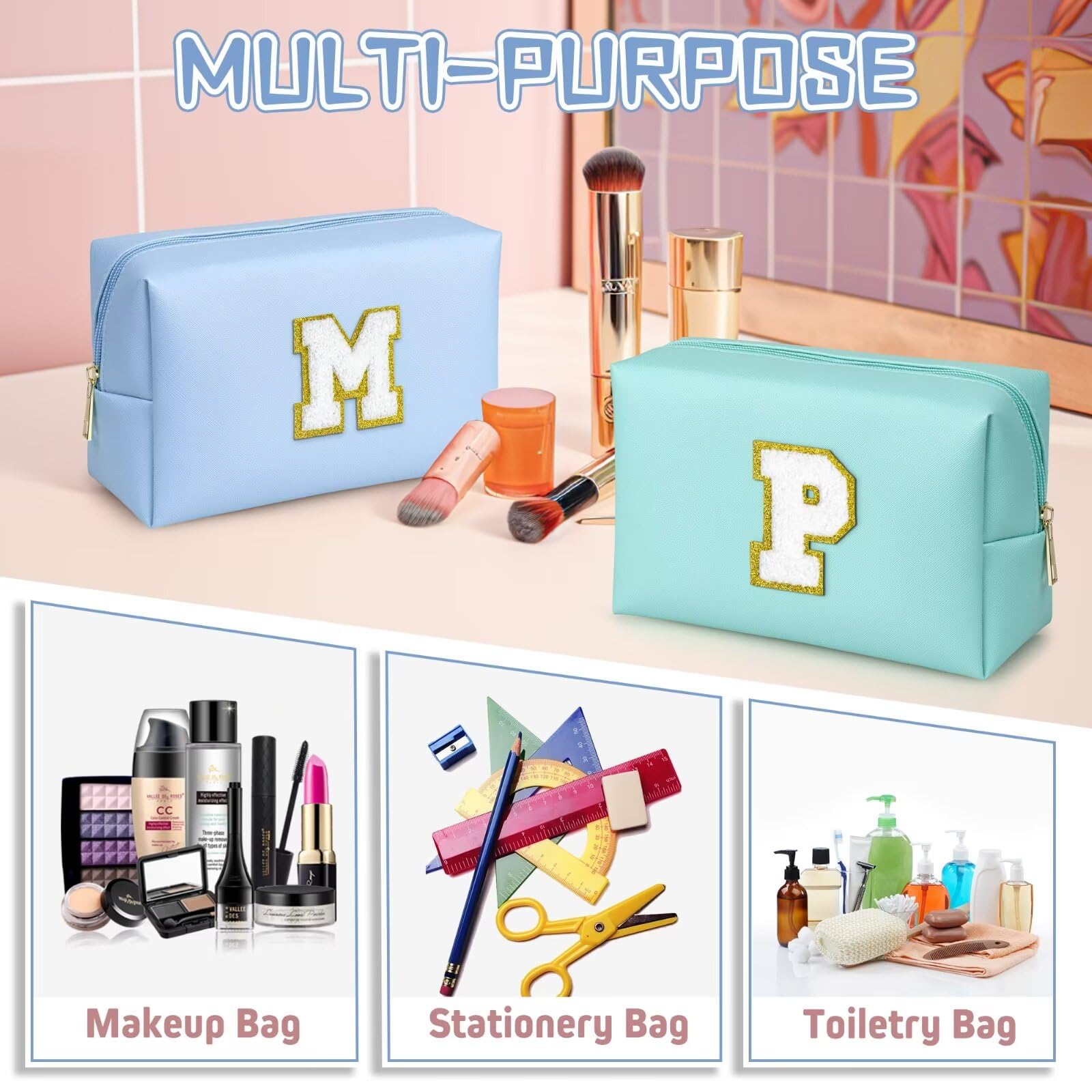 TOPEAST personalized initial patch highlights thoughtful preppy gift option.