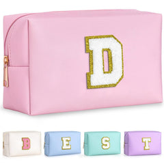 TOPEAST Preppy small makeup bag in pink D with compact design for easy daily carry