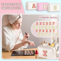TOPEAST PU leather toiletries bag open, showcasing durable waterproof construction.