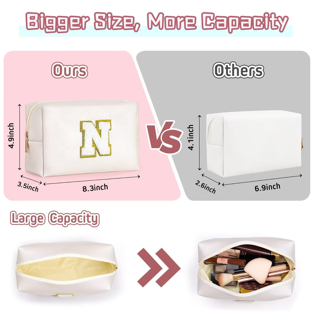 TOPEAST PU leather waterproof cosmetic bag protects contents during travel