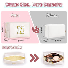 TOPEAST PU leather waterproof cosmetic bag protects contents during travel