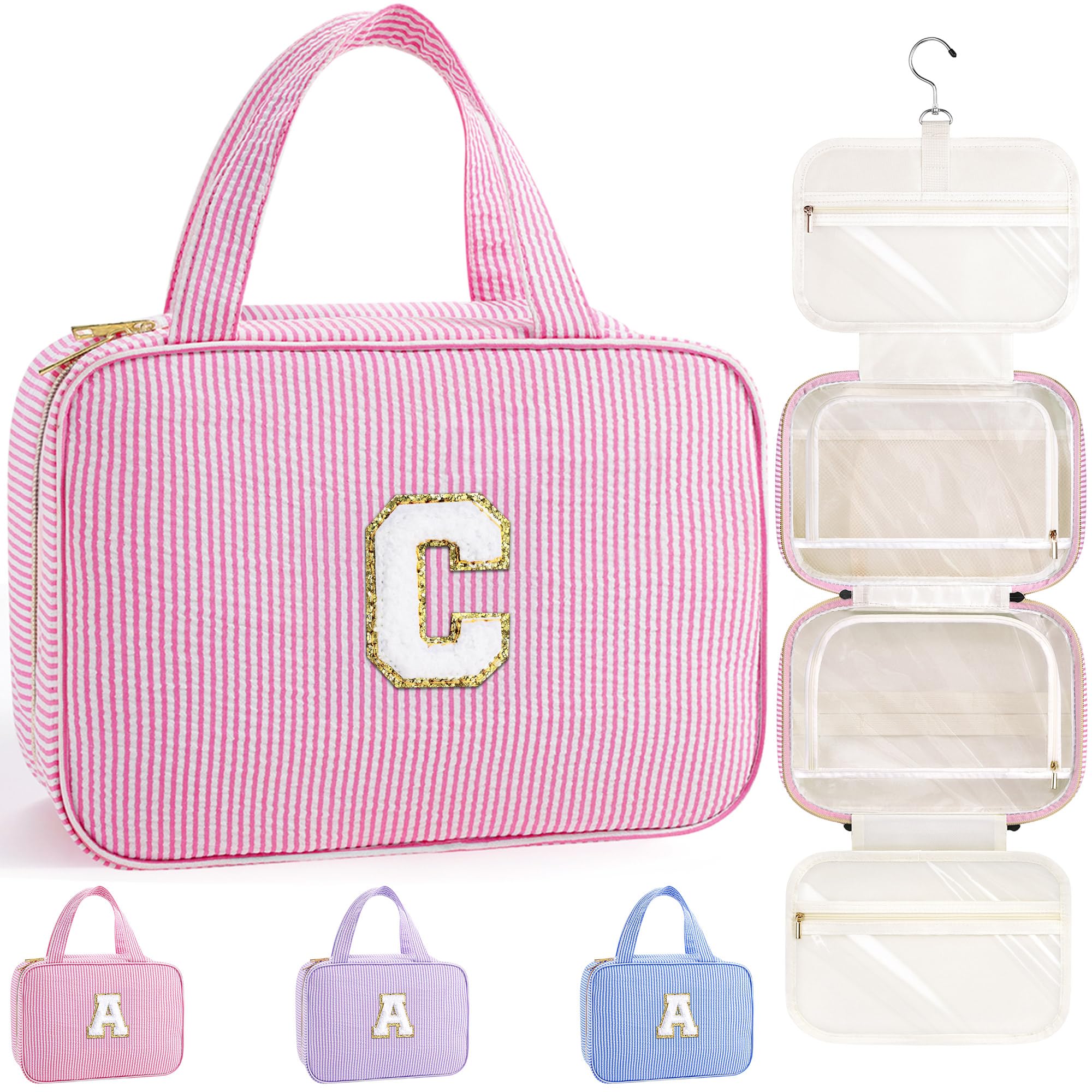 TOPEAST travel hanging toiletry bag – compact design with large capacity for organization.