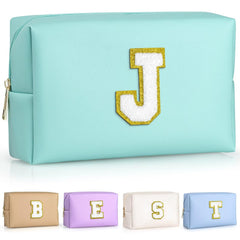 TOPEAST travel makeup bag blue j compact for easy packing