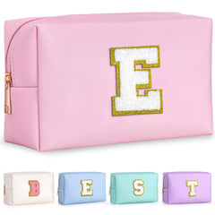 TOPEAST pink-e travel makeup bag front view for easy travel organization