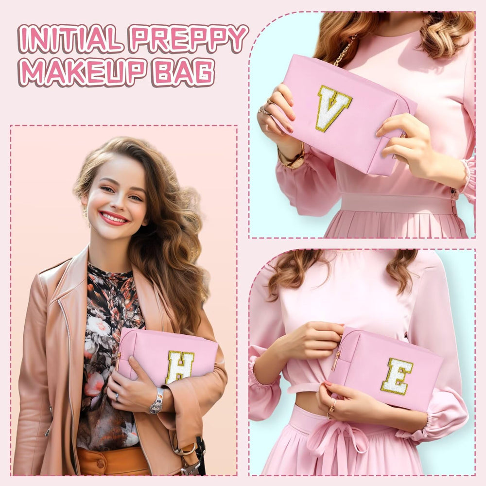TOPEAST waterproof PU leather pouch in pink protects contents during travel