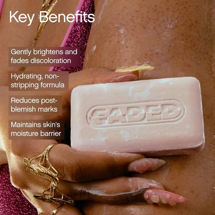 Topicals Faded bar closeup emphasizes creamy texture ideal for daily use