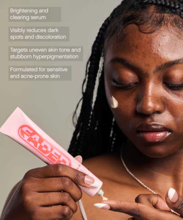 Topicals Faded serum applying on clean skin demonstrates thin layer routine
