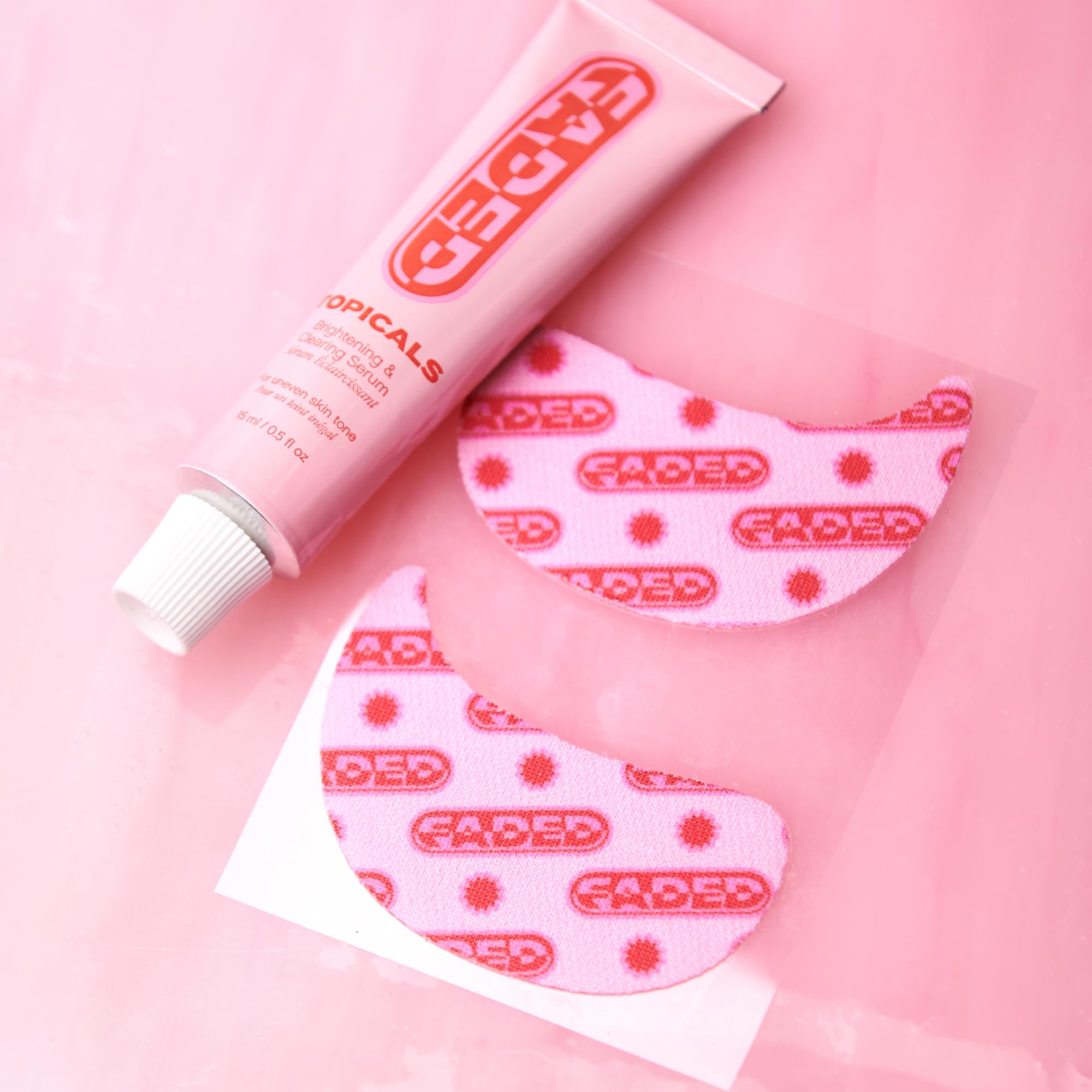 Topicals Faded under-eye-mask-15-minute-treatment shows fast results.