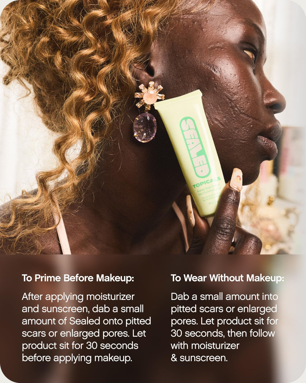 Topicals Sealed packaging highlights vegan, cruelty-free formulation