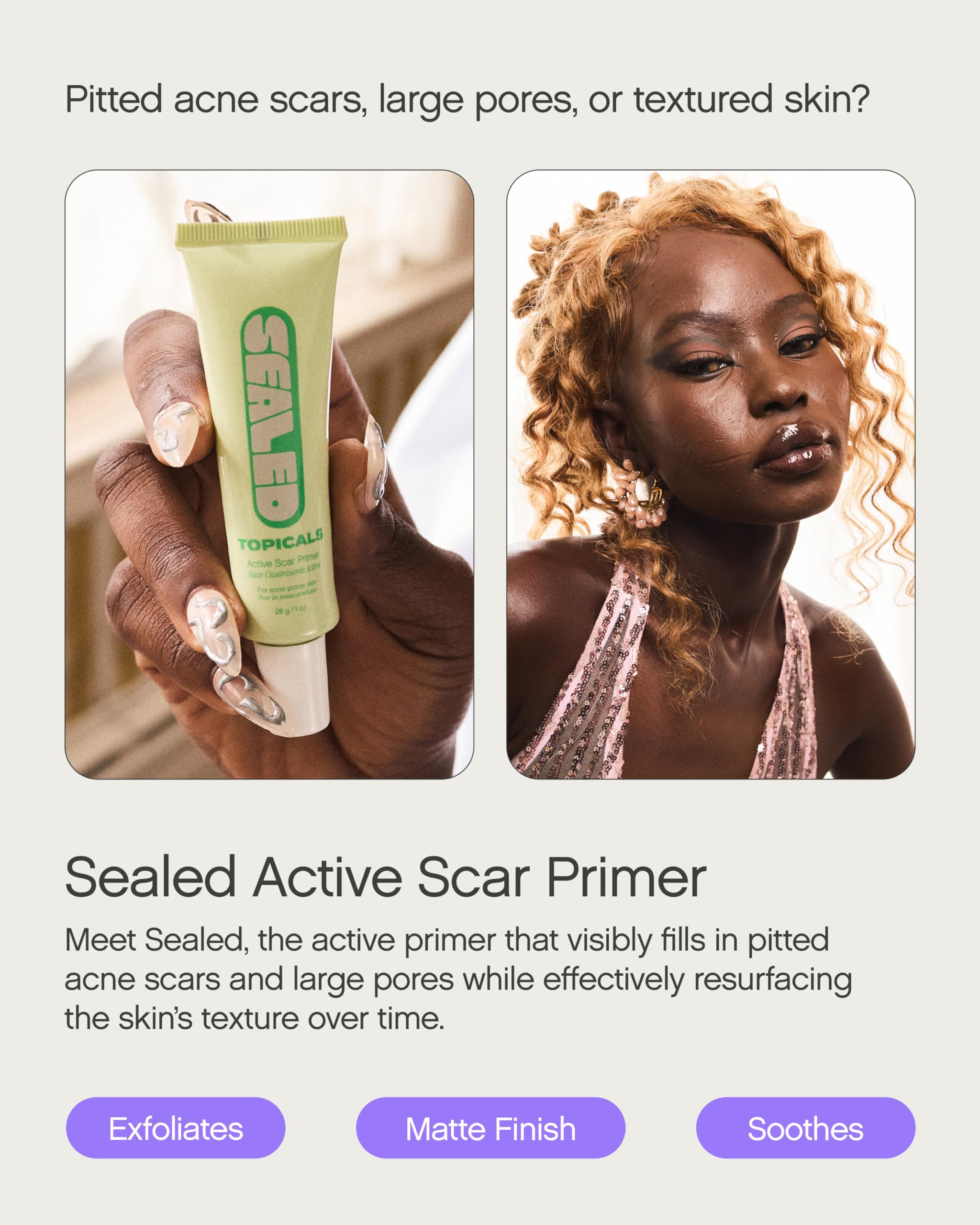 Topicals Sealed pore-blurring shows smoother pores for makeup-ready skin