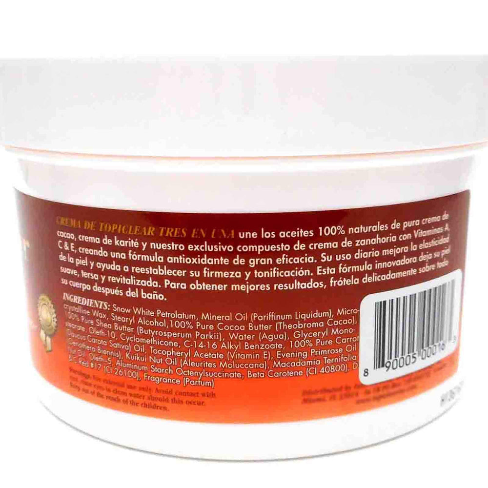 Topiclear 3in1 creme 18oz packaging offers long lasting moisture for body and hands