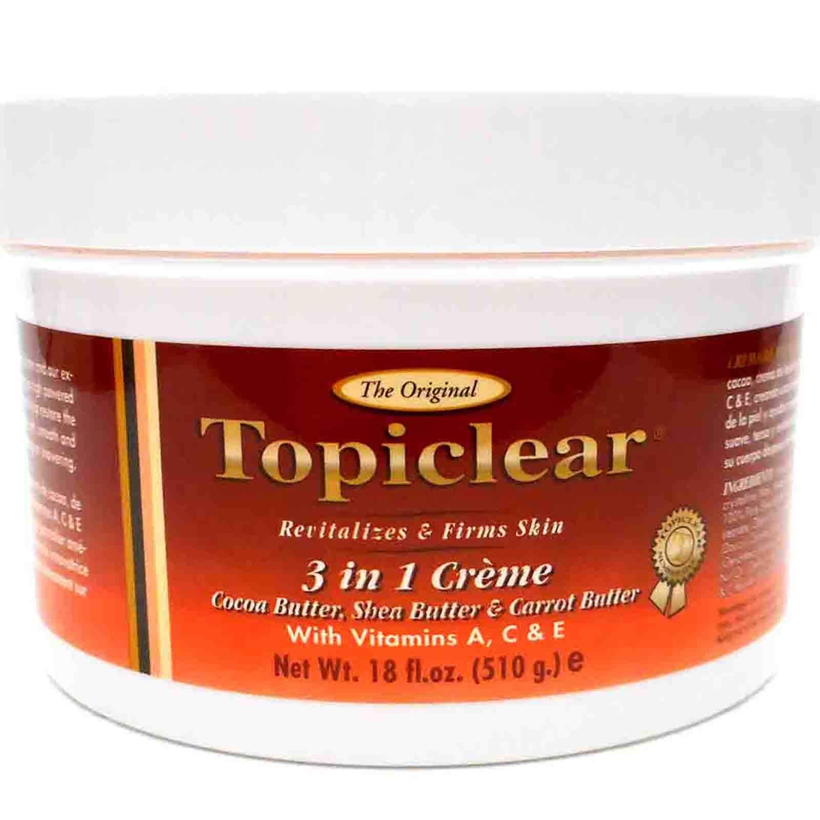 Topiclear 3in1 creme cocoa butter jar delivers deep hydration for dry skin