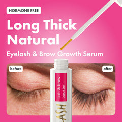 Toplash Eyelash Serum bottle closeup highlights natural ingredients