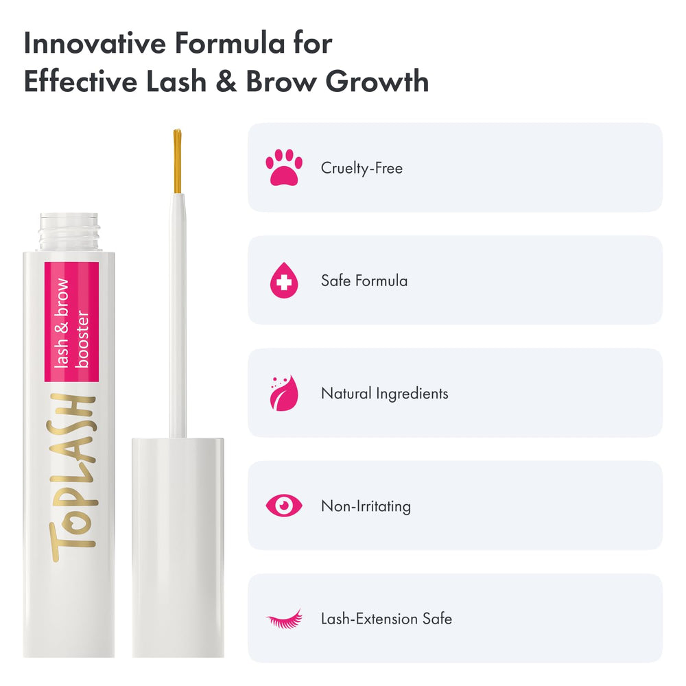 Toplash Eyelash Serum cruelty-free packaging reinforces ethical cosmetics