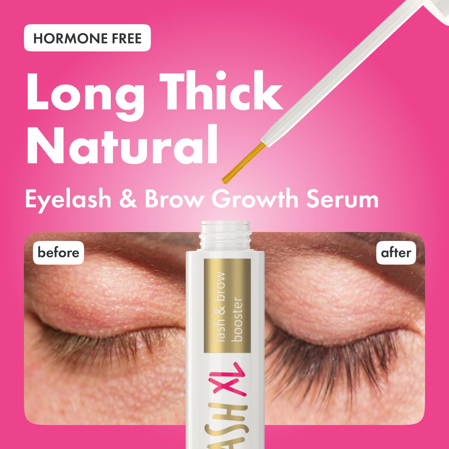 Toplash XL botanicals ingredients graphic highlighting natural growth support.