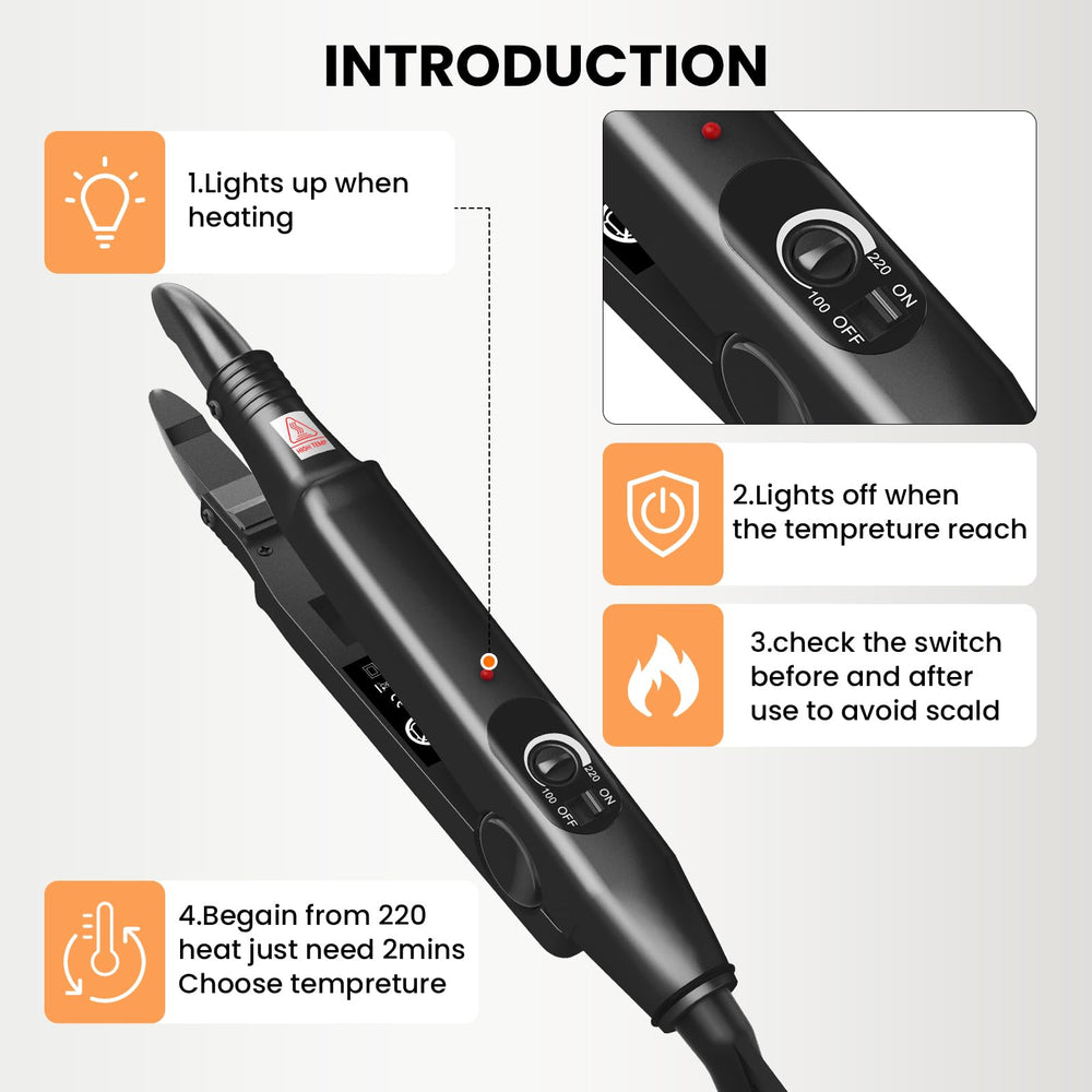TopWigy Ktip heat tool fusion plate for smooth, reliable extension bonding.
