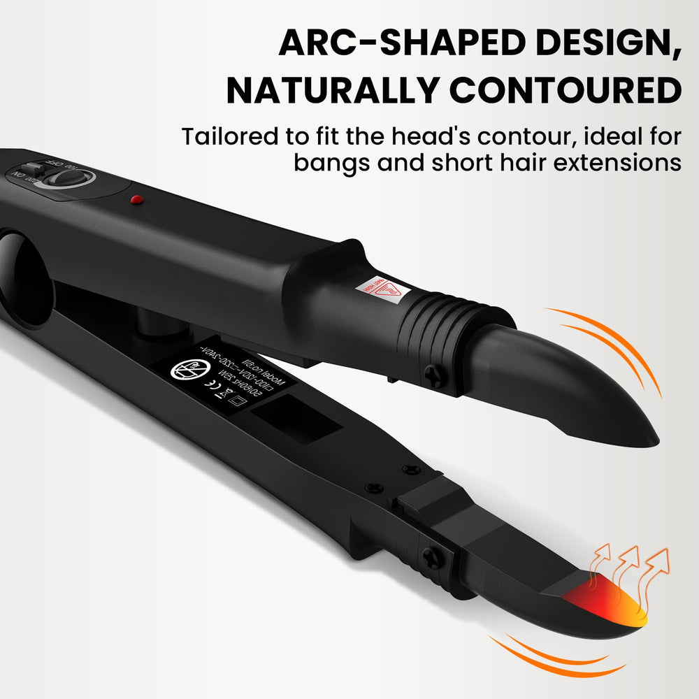 TopWigy Ktip heat tool side view emphasizes ergonomic grip for comfortable long sessions.