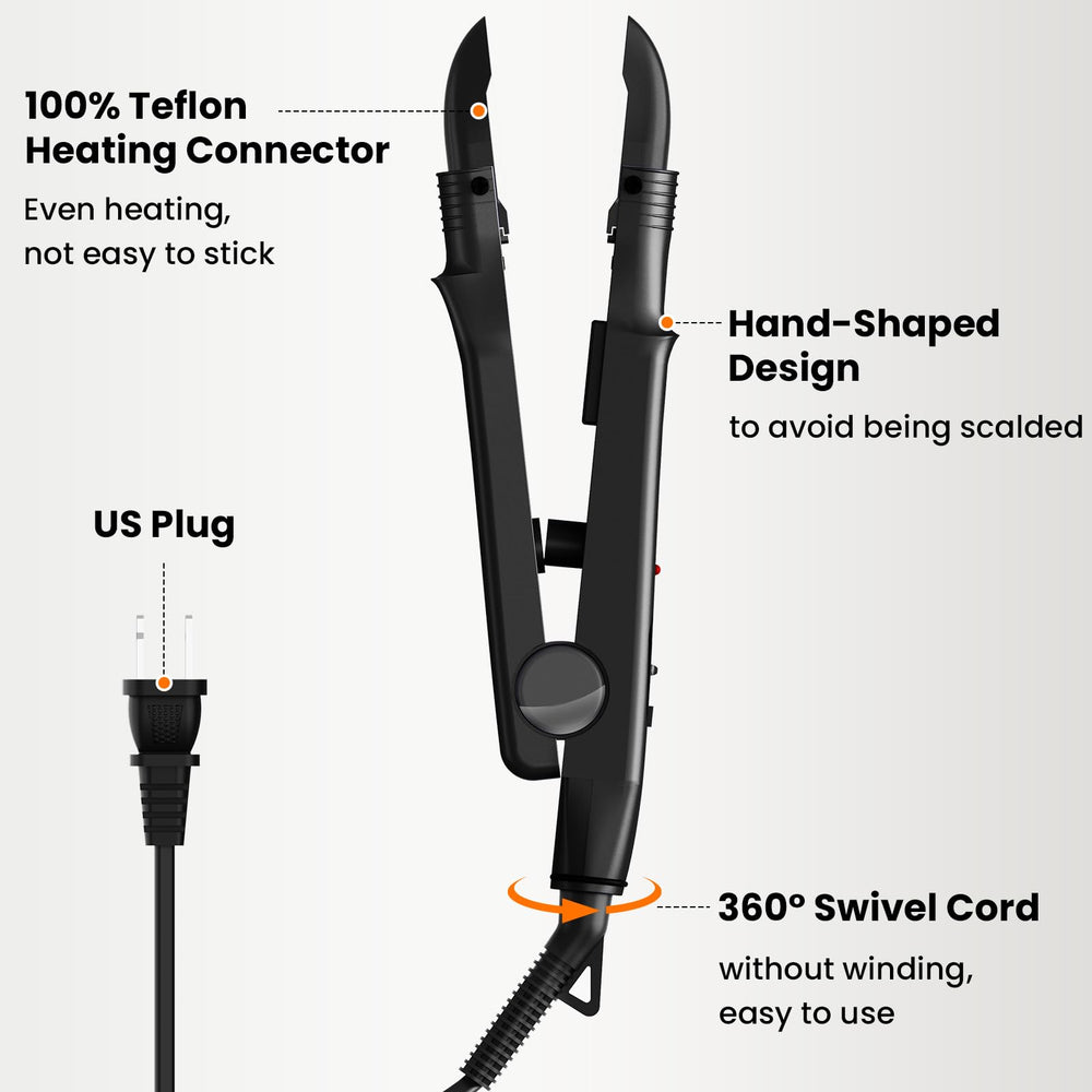 TopWigy Ktip heat tool teflon tip provides even heating and easy cleaning.