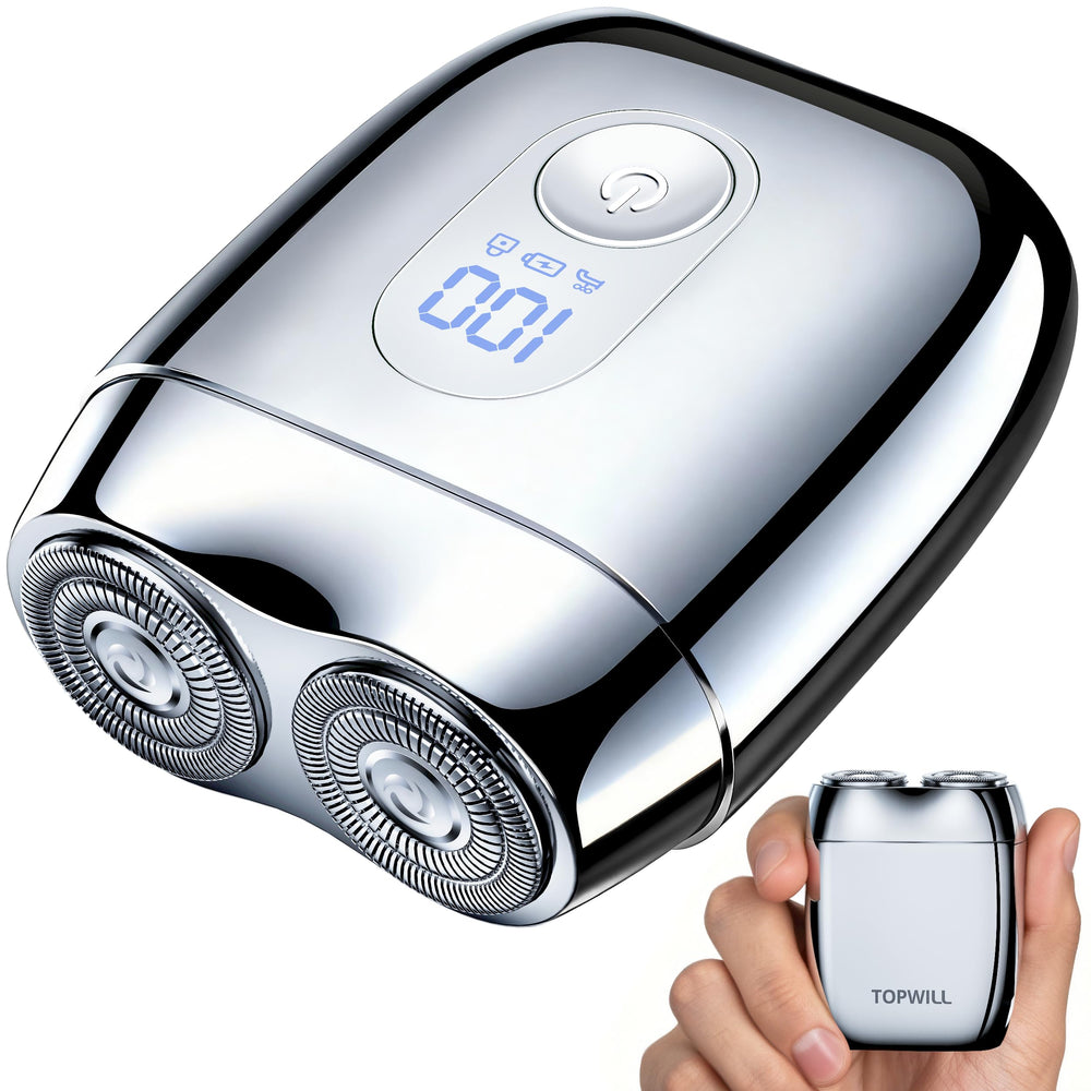 TOPWILL RX40 compact travel shaver shown for on-the-go grooming