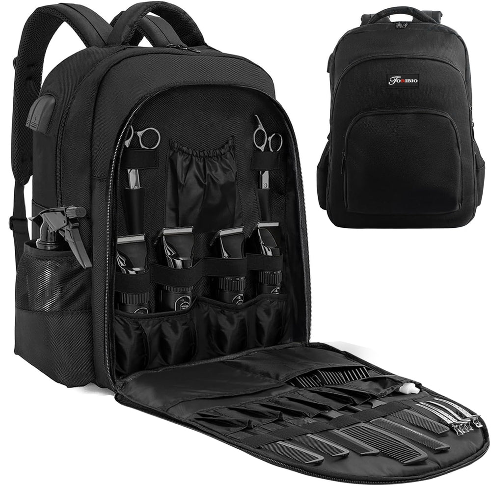 TORIBIO barber bag main compartment keeps tools organized for quick access