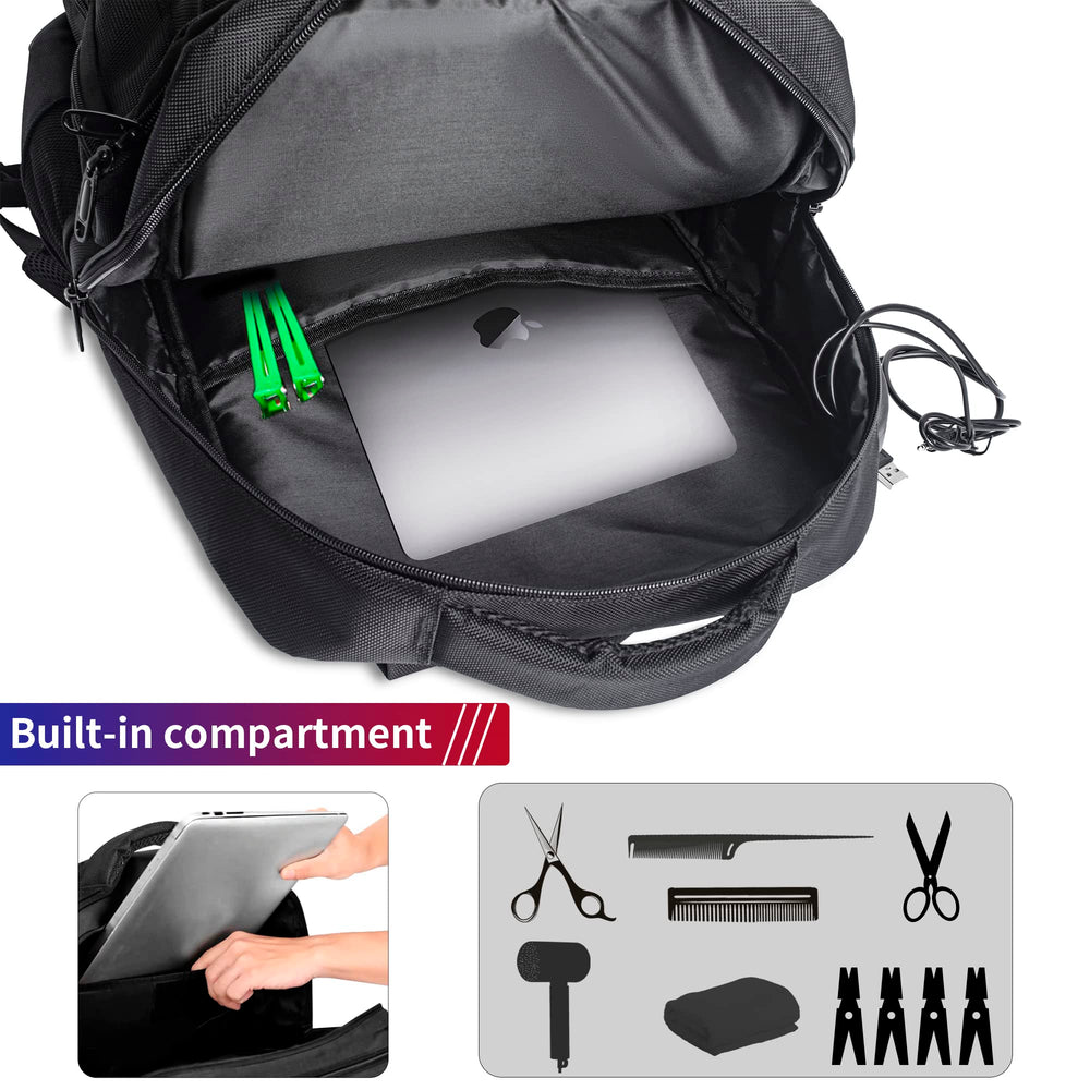 TORIBIO barber bag double shoulder straps reduce strain during long shifts