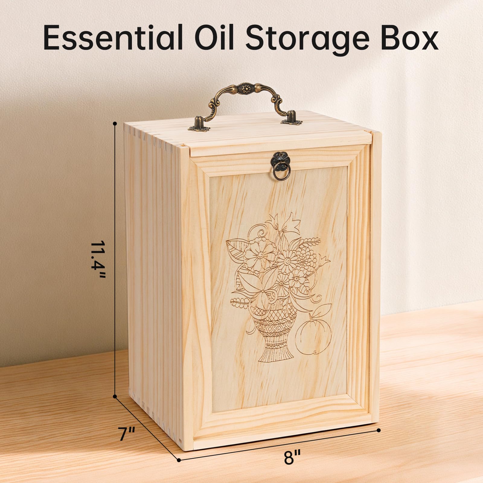 TORIBIO Essential Oils Box dresser display enables quick bottle identification during routines.