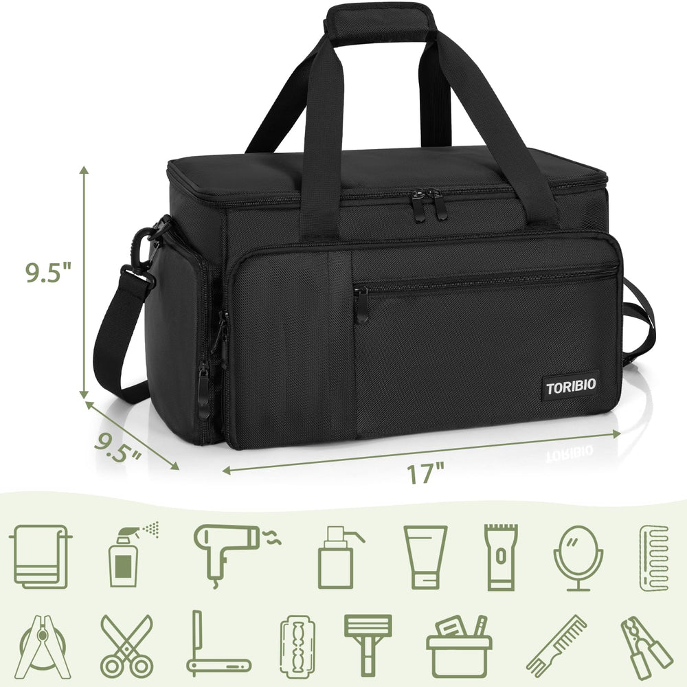 TORIBIO portable barber bag strap adjustable for comfortable carrying on events