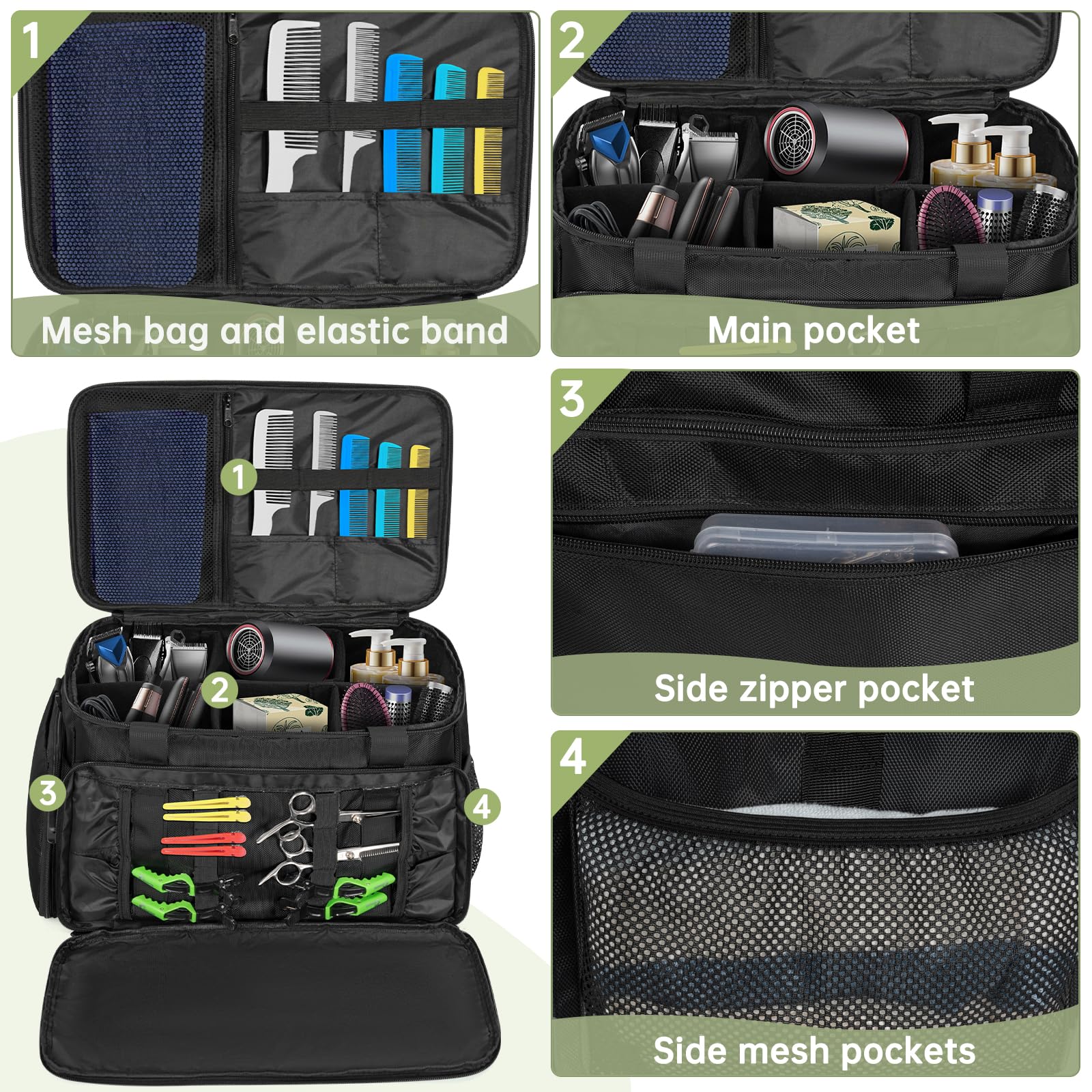 TORIBIO stylish barber bag handle design adds professional flair