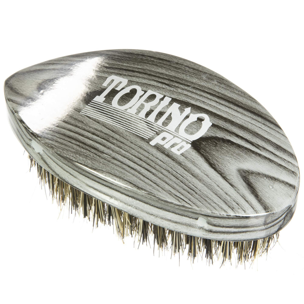 Torino Pro #74 curved brush with a pointy tip aids crown shaping for 360 waves.