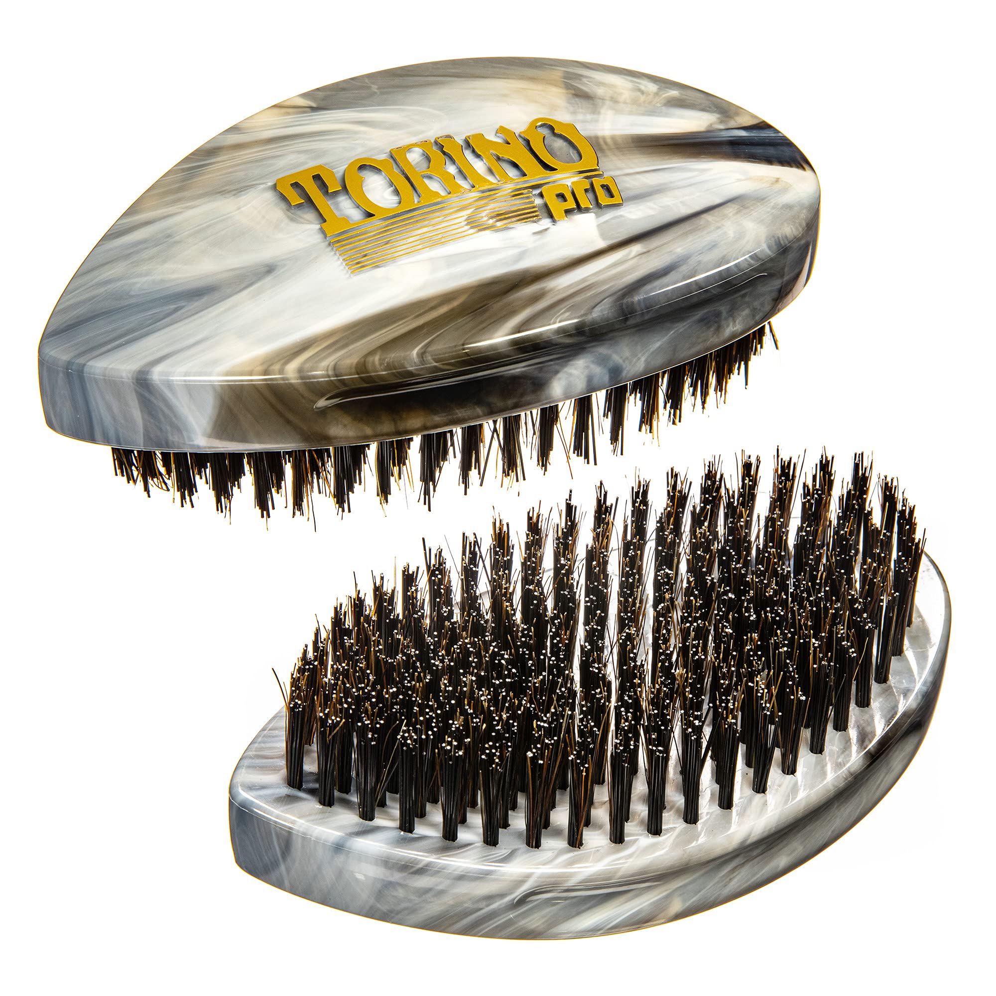 Torino Pro Curve Wave Brush #204 curved design follows head contours for consistent waves.