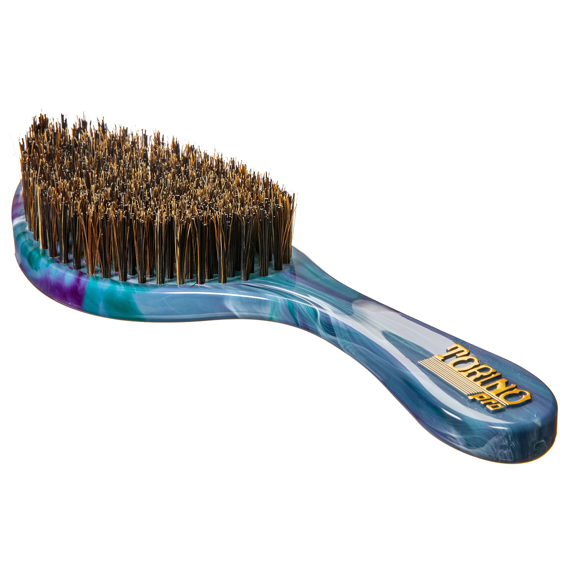 Torino Pro Curve Wave Brush boar bristle detail highlights firm, responsive bristles