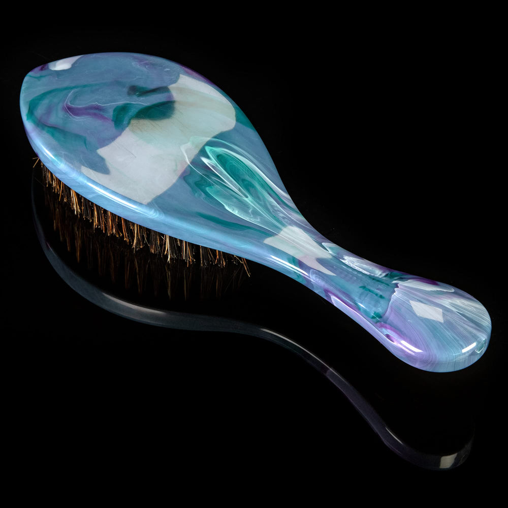 Torino Pro Curve Wave Brush in shower setup demonstrates versatile wash and wave grooming