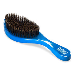 Torino Pro Wave Brush 350 blue oval curve side view supports targeted crown detailing.