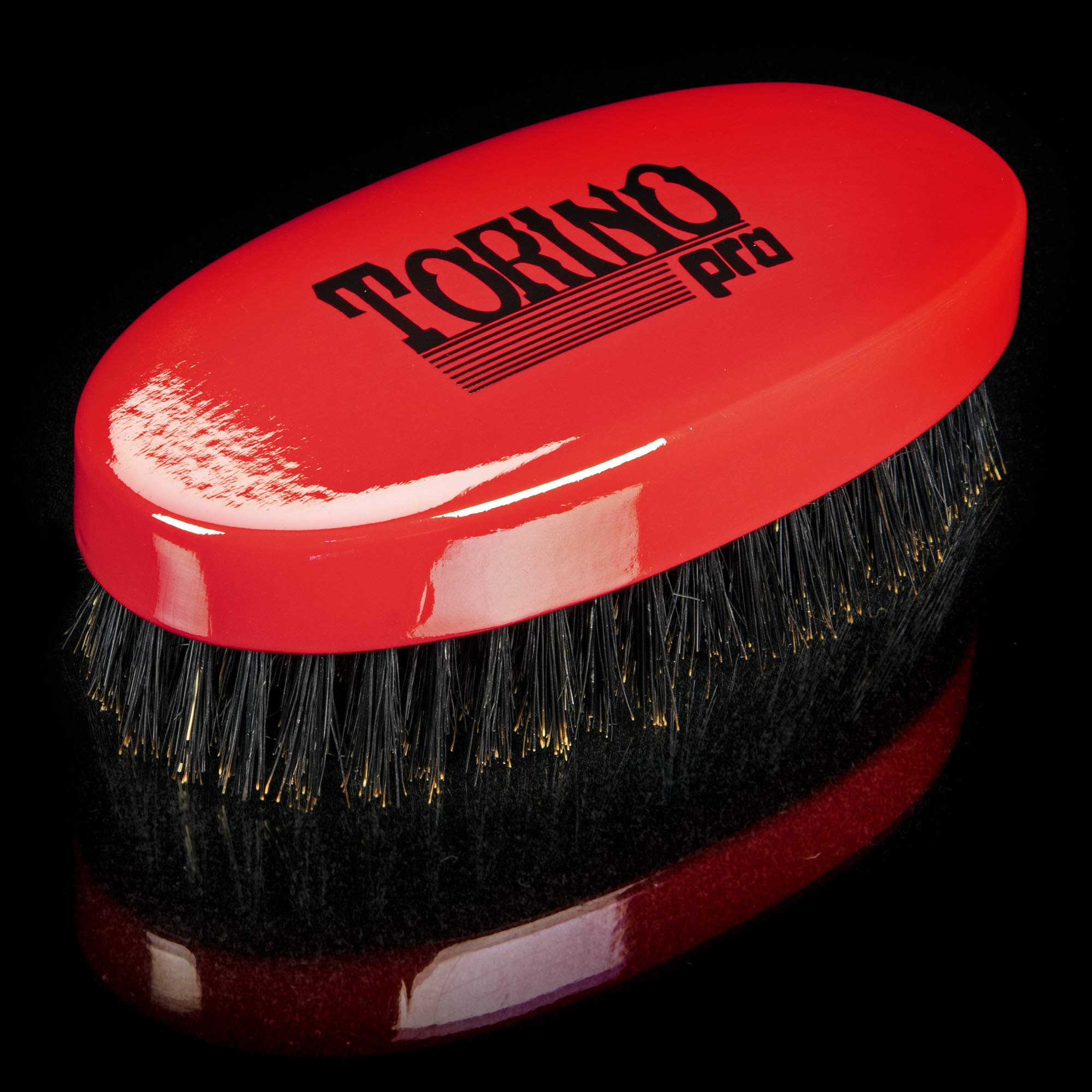 Torino Pro Wave Brush side angle highlights compact handle for comfortable sessions