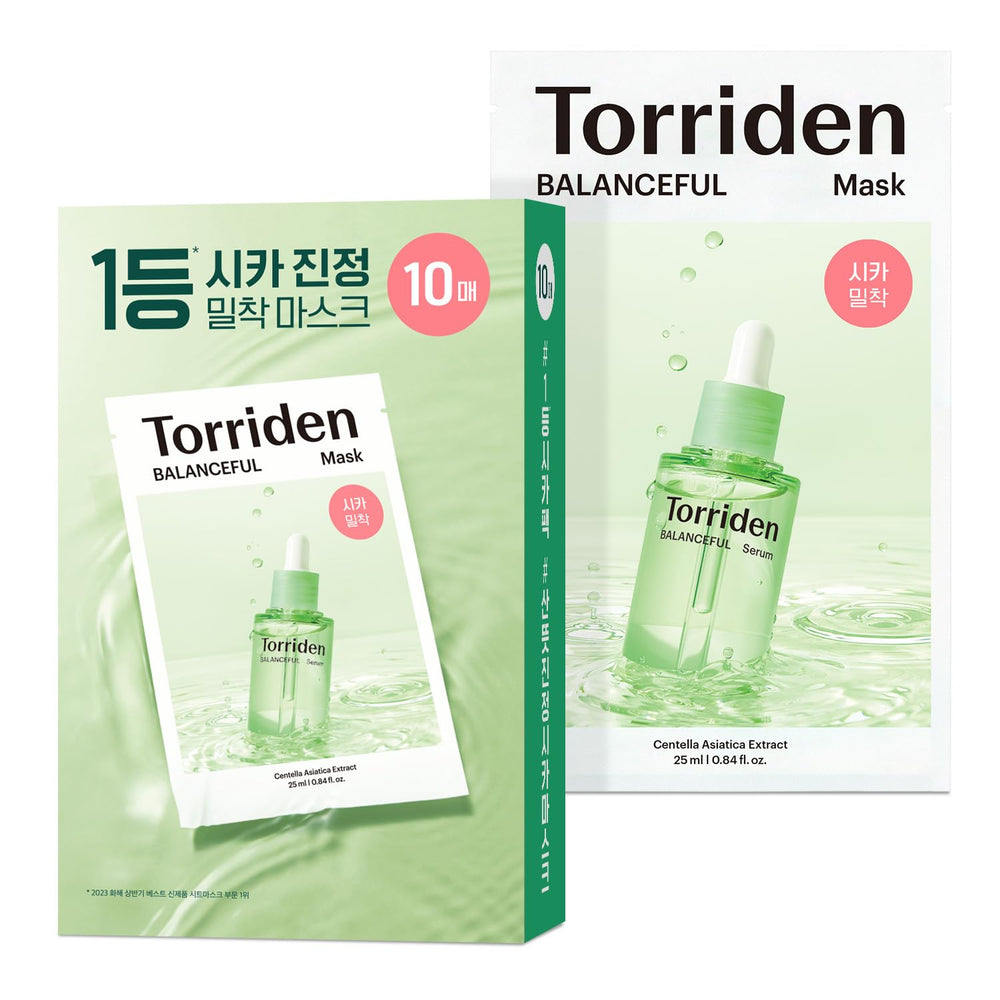 Torriden Balanceful Cica Mask packaging—eco-friendly packaging for sustainable skincare.