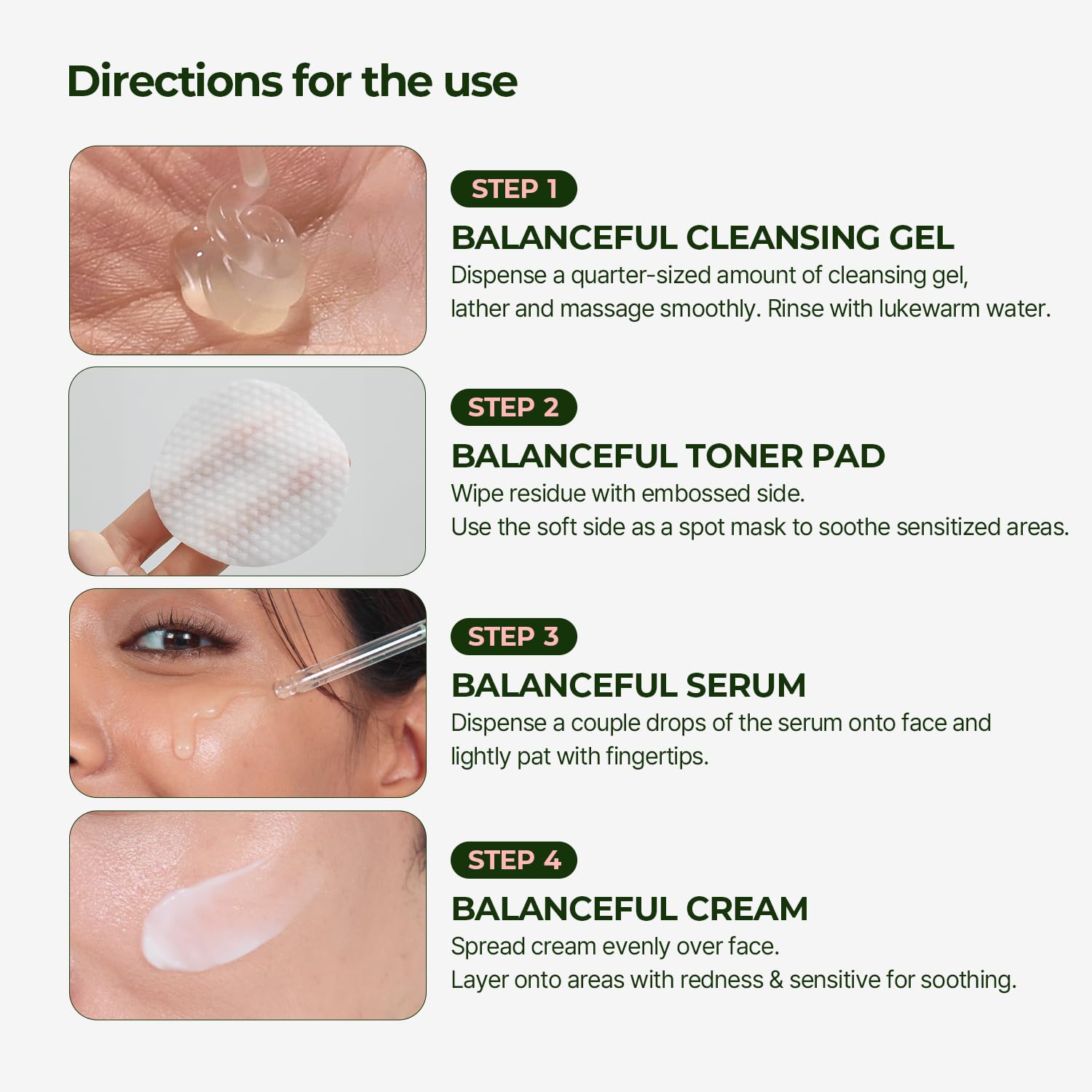 Torriden BALANCEFUL Cica Trial Kit daily routine setup shown for quick morning cleanse.