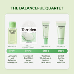 Torriden BALANCEFUL Cica Trial Kit vegan toner pad close-up ready to soothe and prep skin.