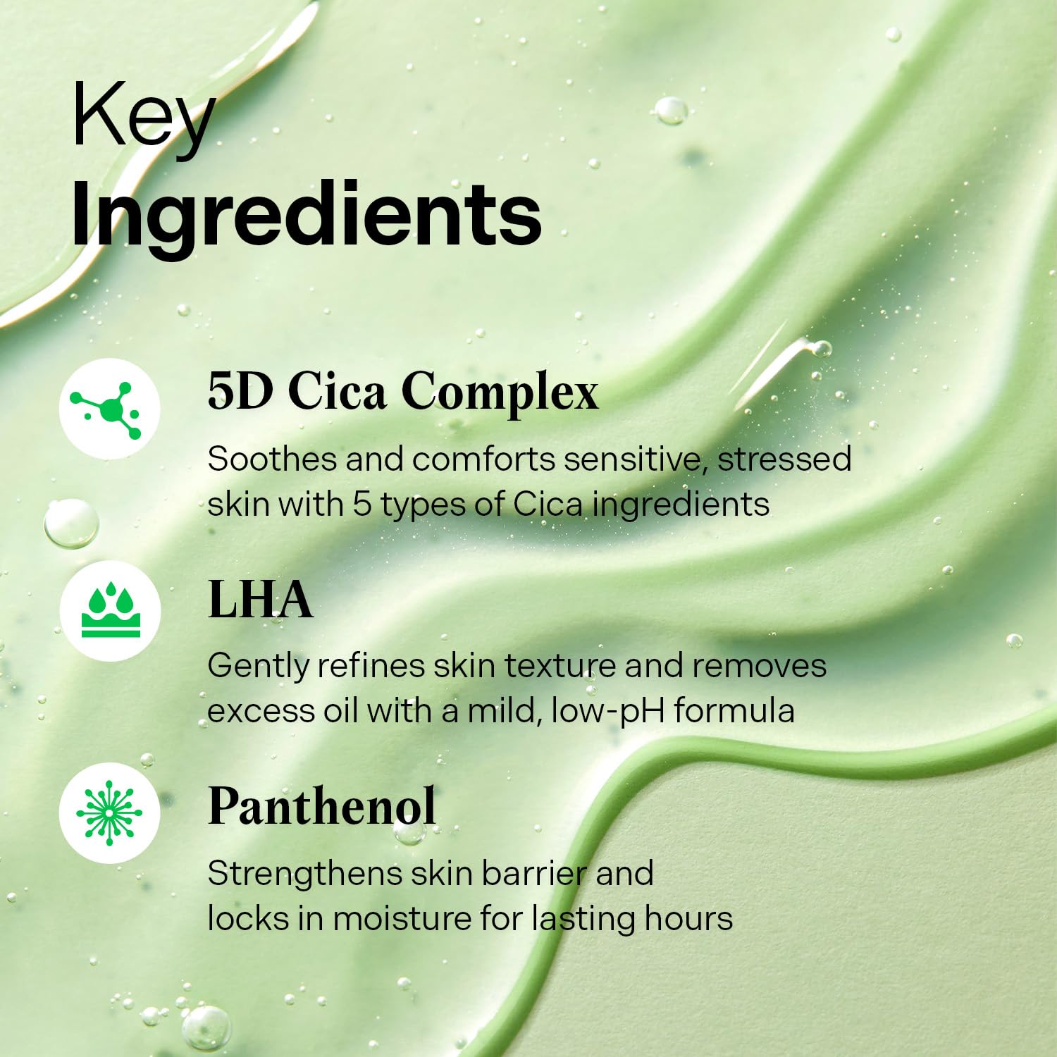Torriden BALANCEFUL Cleansing Gel texture application highlights fragrance-free, gentle cleansing.
