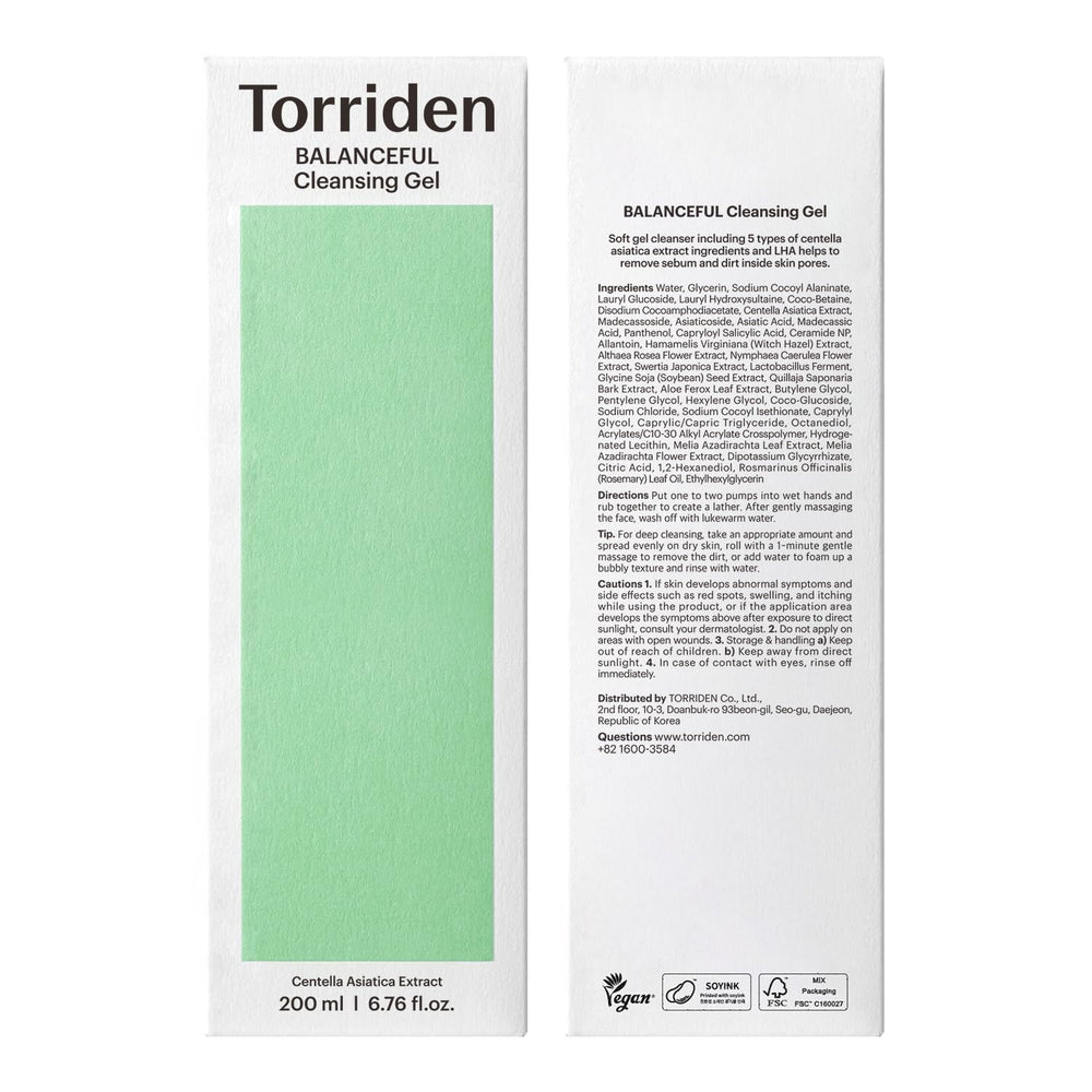 Torriden BALANCEFUL Cleansing Gel on vanity display supports a simple daily skincare ritual.