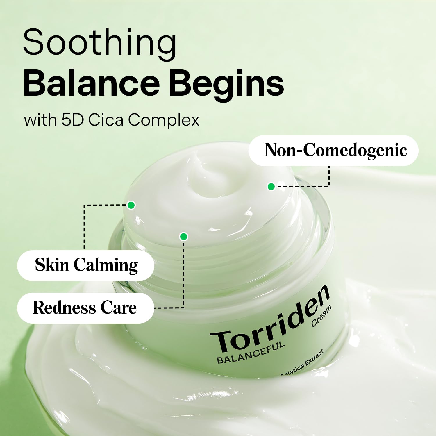 Torriden BALANCEFUL Cream tube pump demonstrates easy daily moisturization.