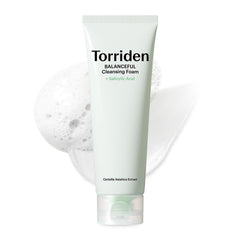 Torriden Balanceful Pore Cleansing Foam bottle shows gentle daily cleanse for refined pores.