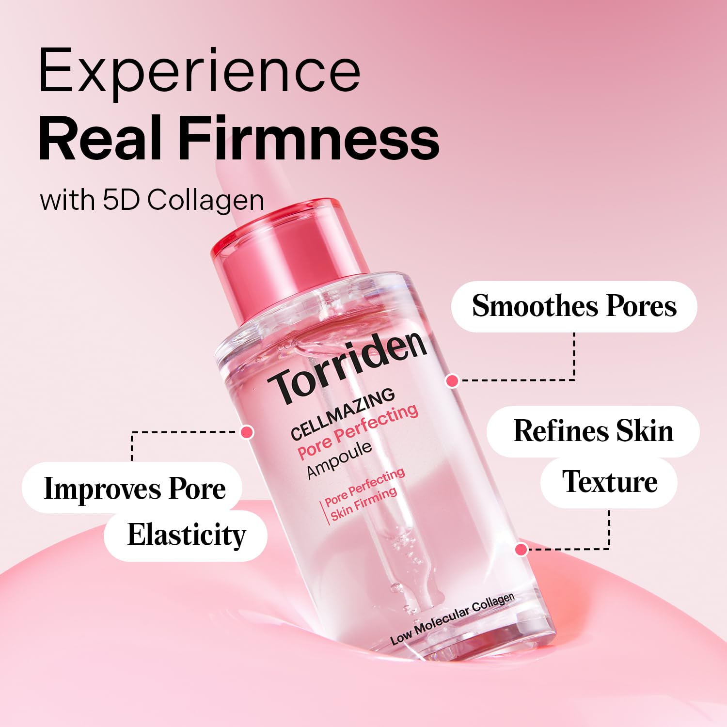 Torriden CELLMAZING serum applied to skin supporting elasticity and hydration