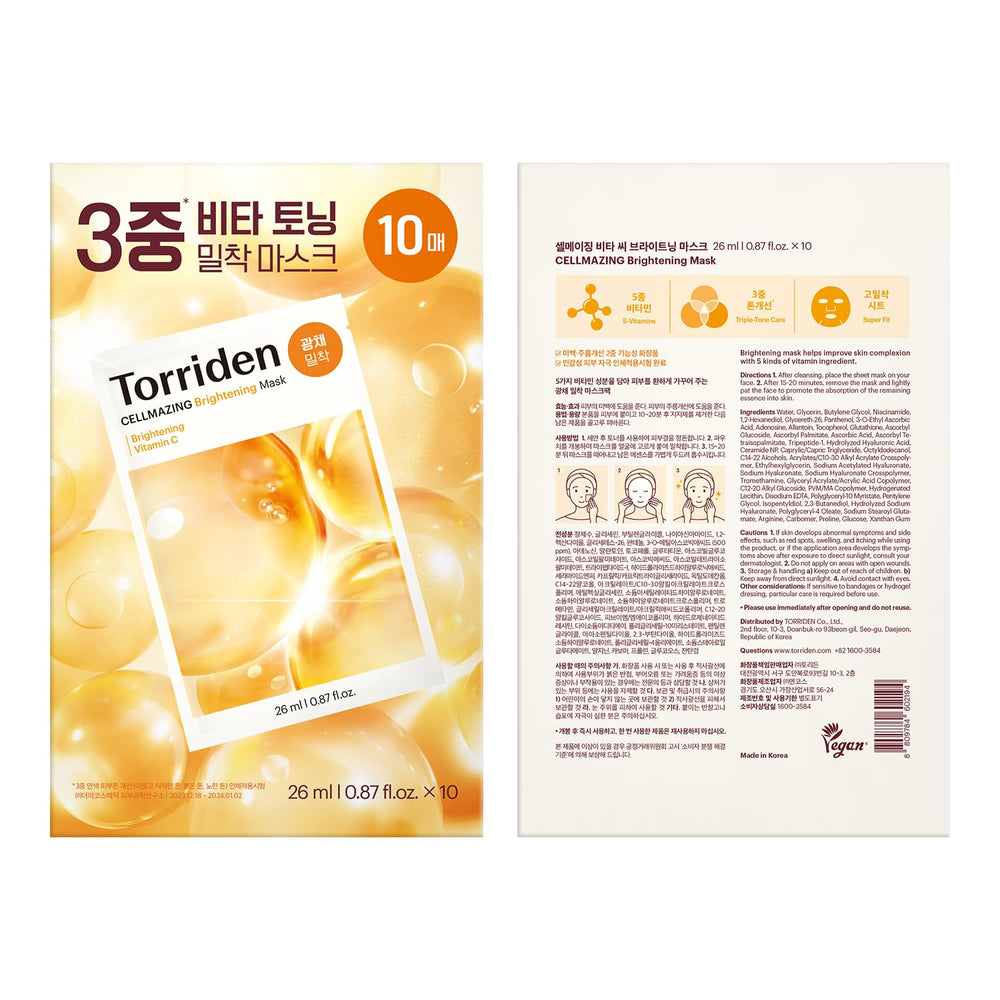 Torriden packaging uses FSC recycled paper and soy ink for eco-conscious shoppers