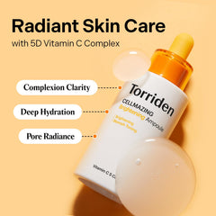 Torriden CELLMAZING Vita C Ampoule application steps show gentle hydration.