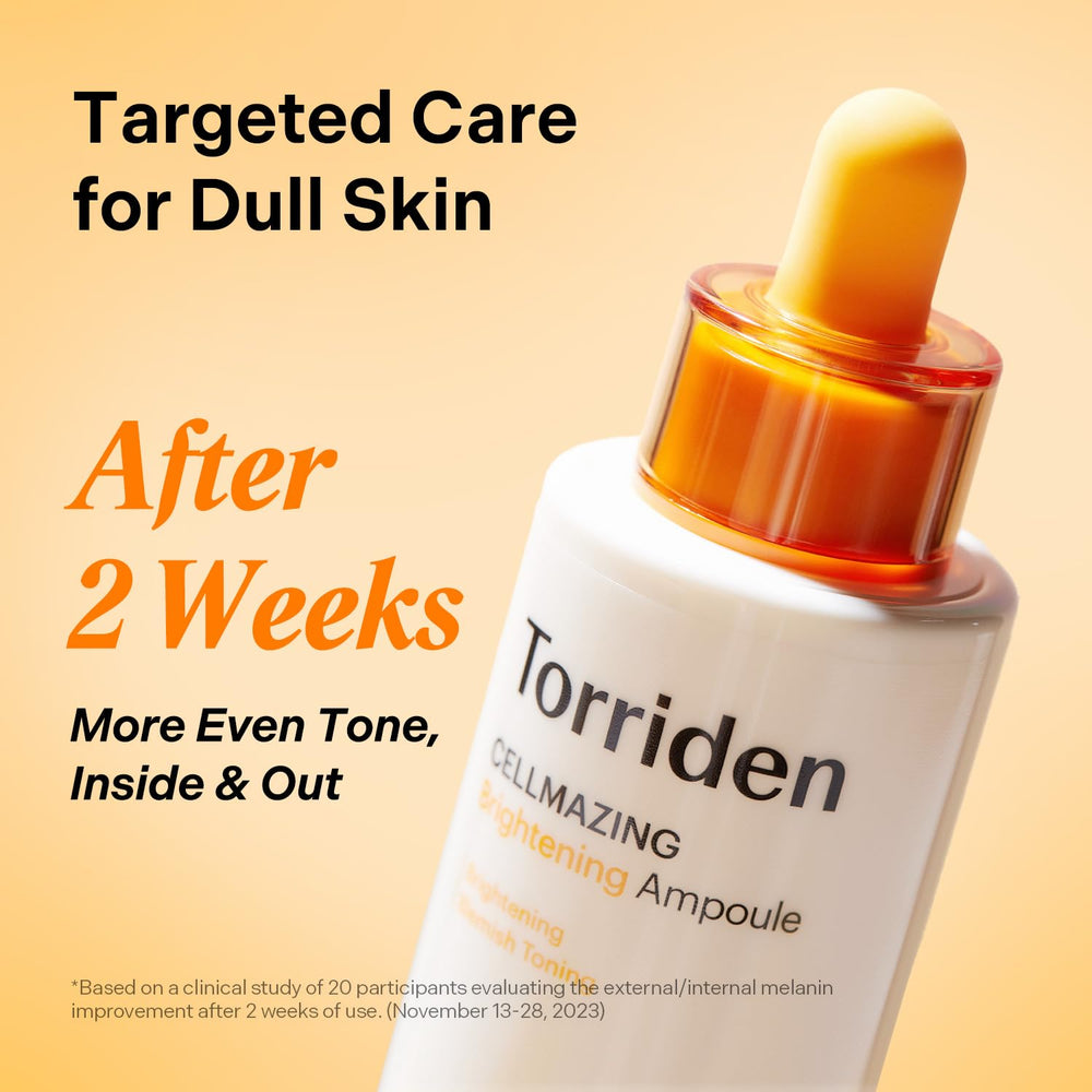 Torriden Vita C Ampoule serum dropper enables controlled application.