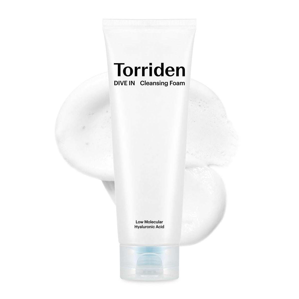 Torriden Dive In cleansing foam bottle close-up showcases everyday gentle cleansing.