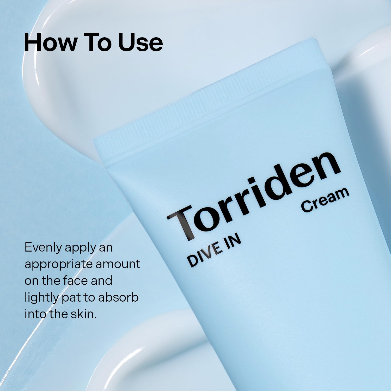 Torriden DIVE IN Cream swatch for oily skin balance.