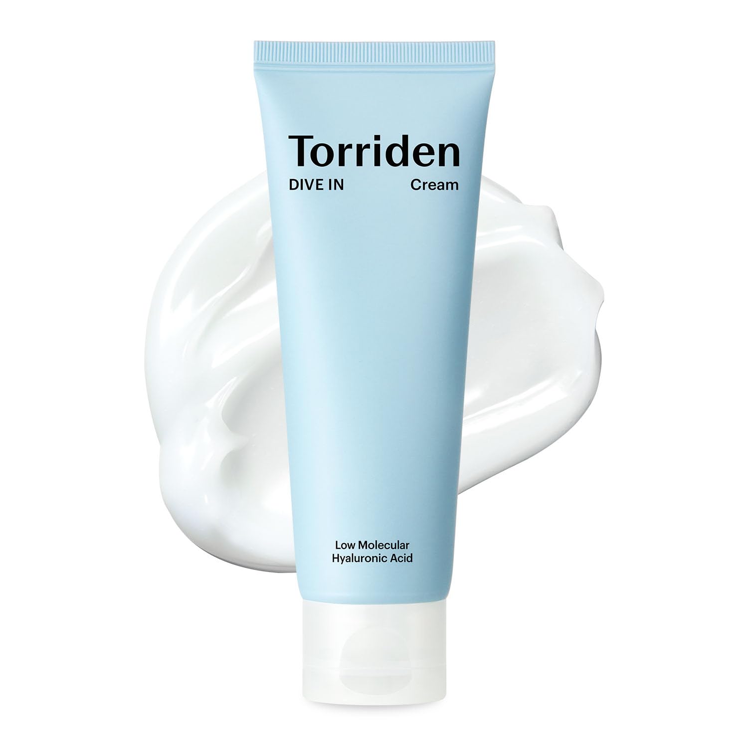 Torriden DIVE IN Cream texture closeup reveals light, non-sticky hydration.